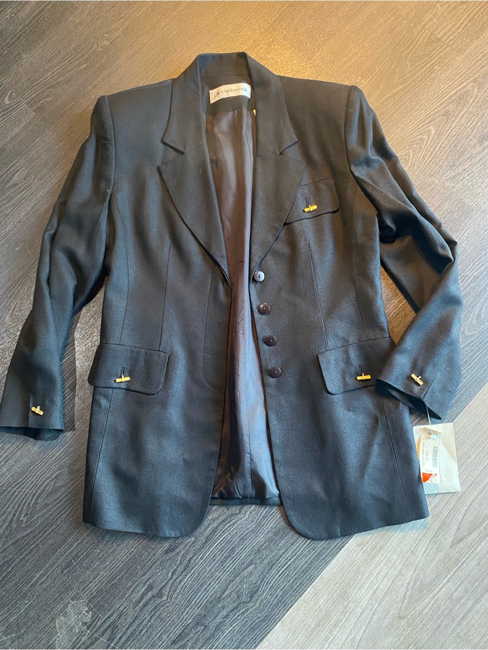 NWT Liz Claiborne Navy Blue Skirt Suit Set Sz 8 2 Pc Business Chic Classy Office
